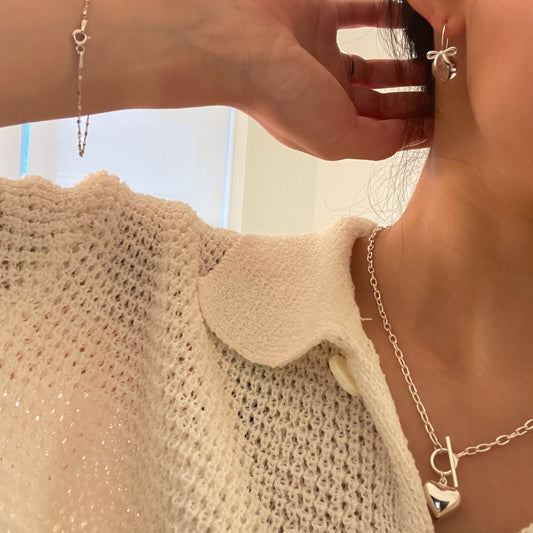 Champagne cherry earrings