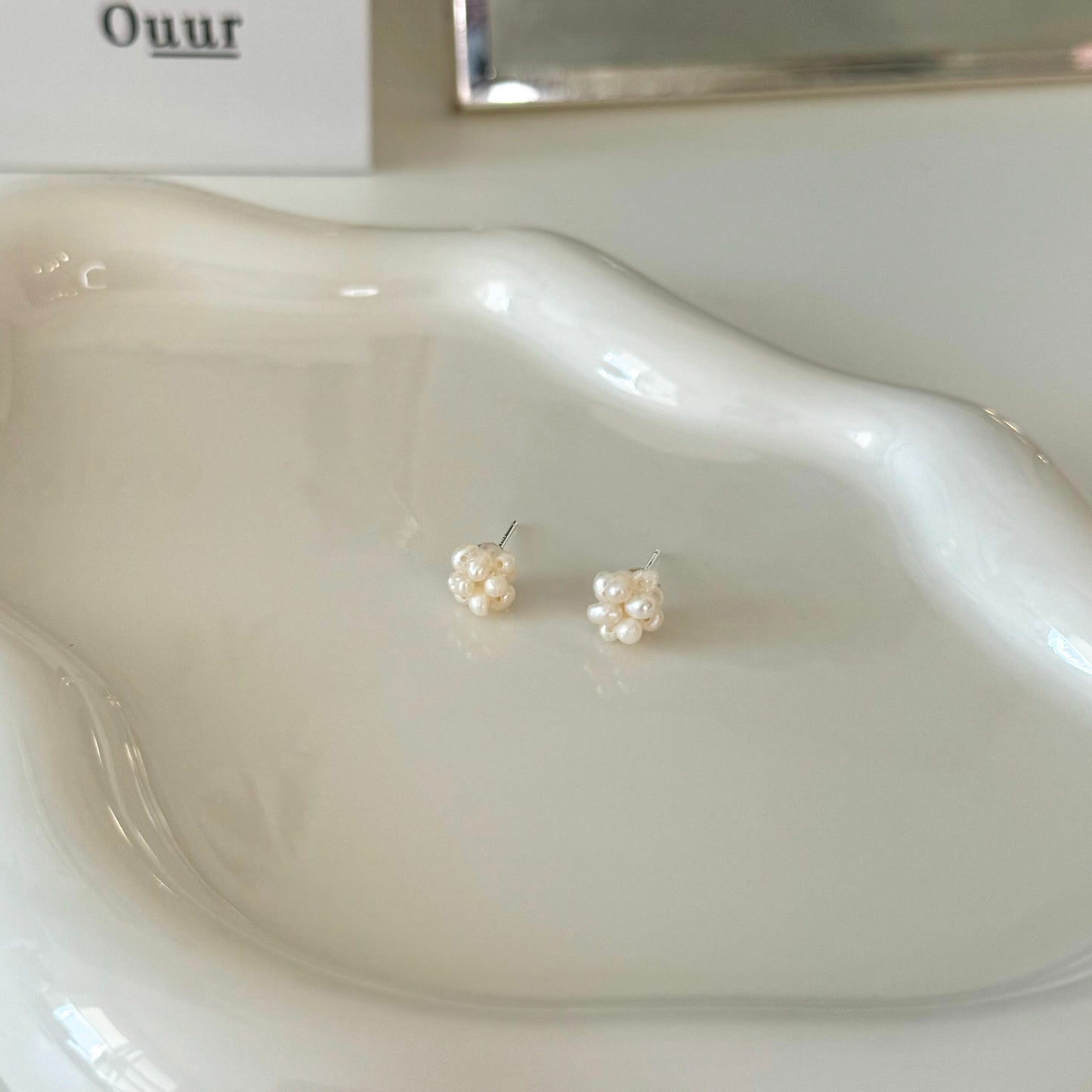 Cotton bouquet earrings