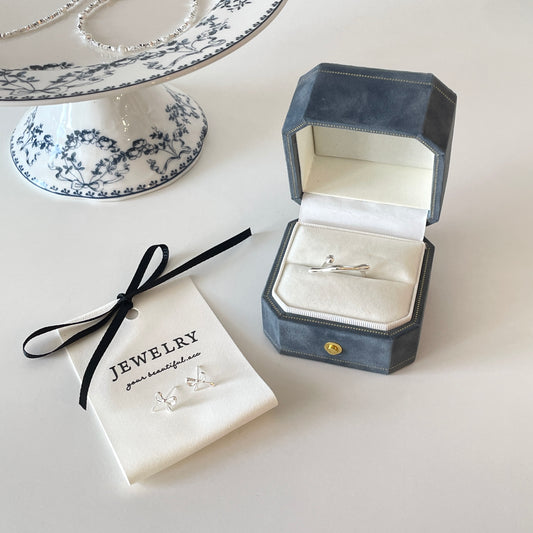 Silver matchstick ring