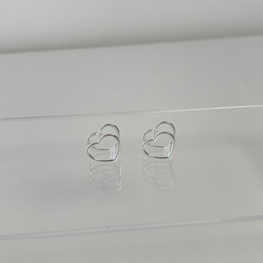 Cube heart onetouch earrings