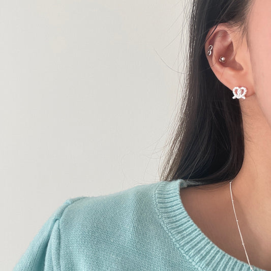 Twisted pretzel earrings