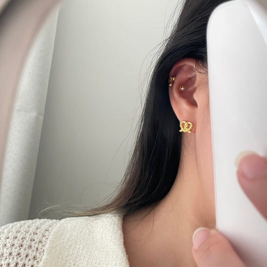 Twisted pretzel earrings