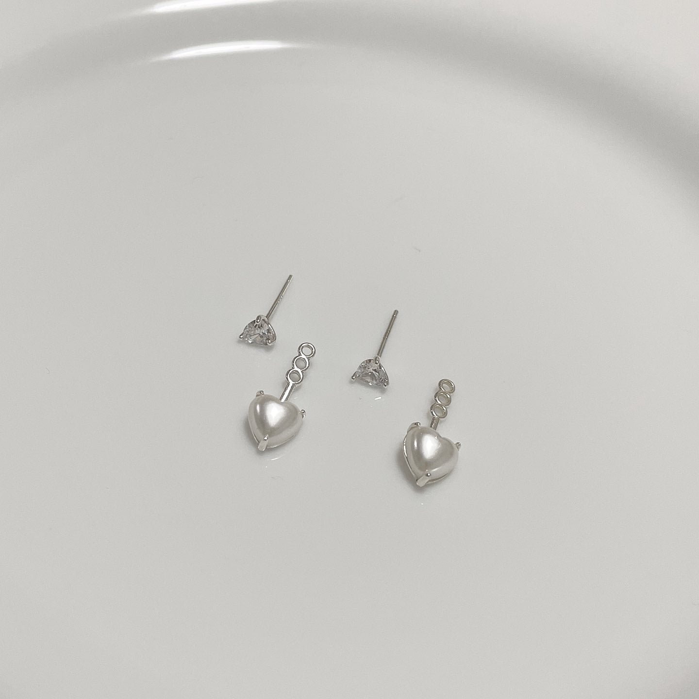 Heart two-way earrings