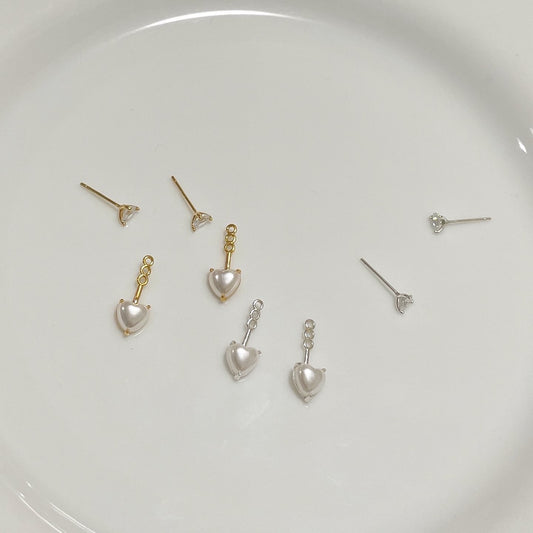 Heart two-way earrings