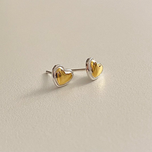 Allheart two tone earrings