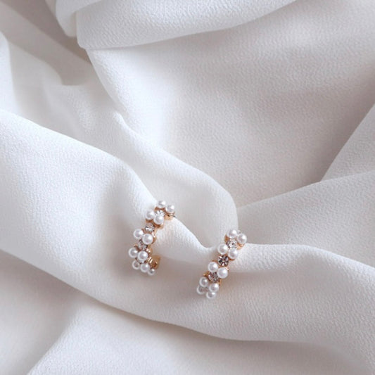 Marble pearl earrings