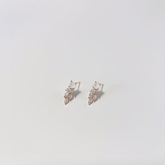 Crystal feather earrings