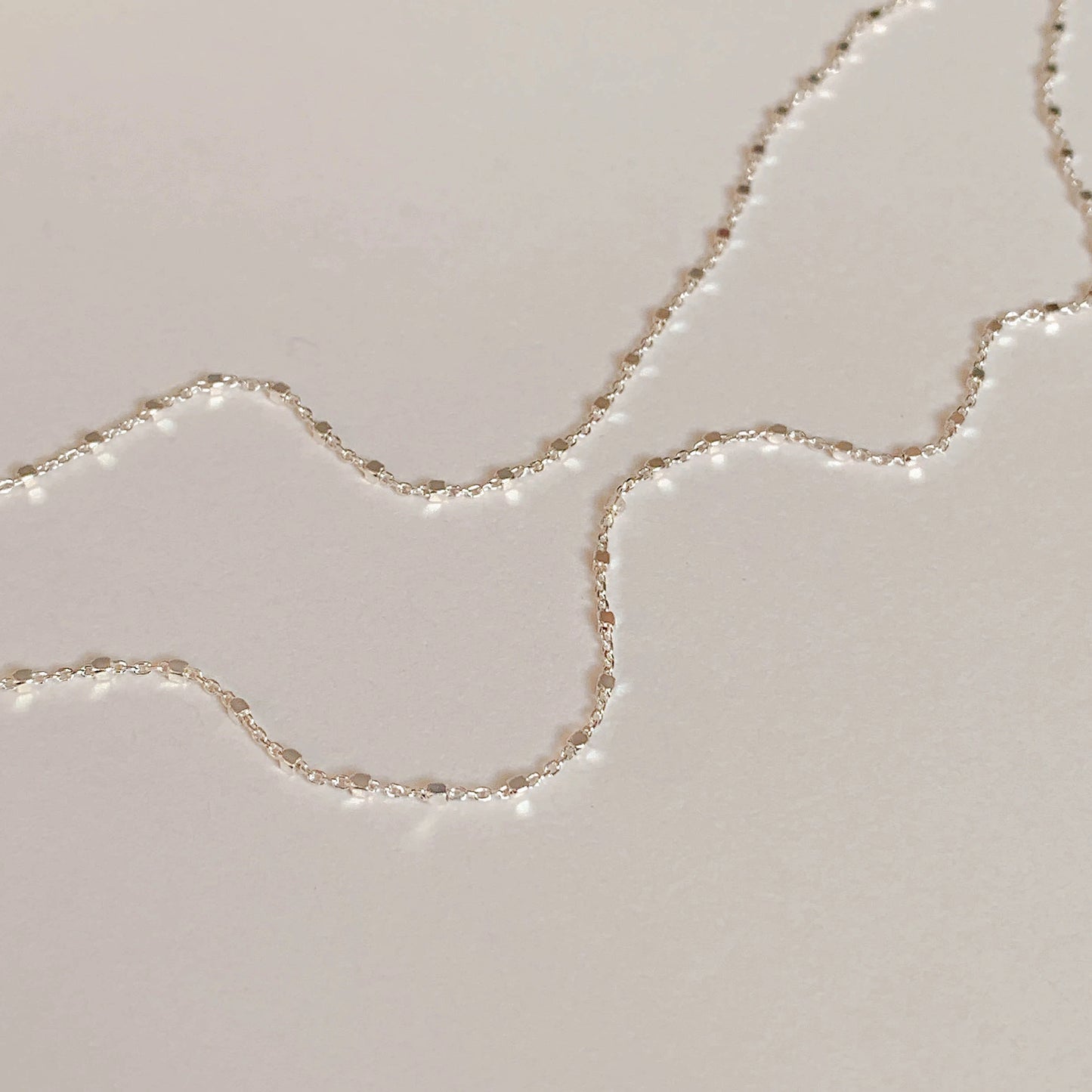 Silver cube point anklet