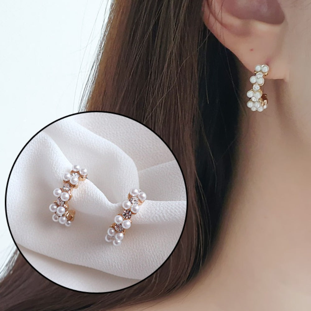 Marble pearl earrings