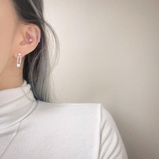 Linkle cubic earrings