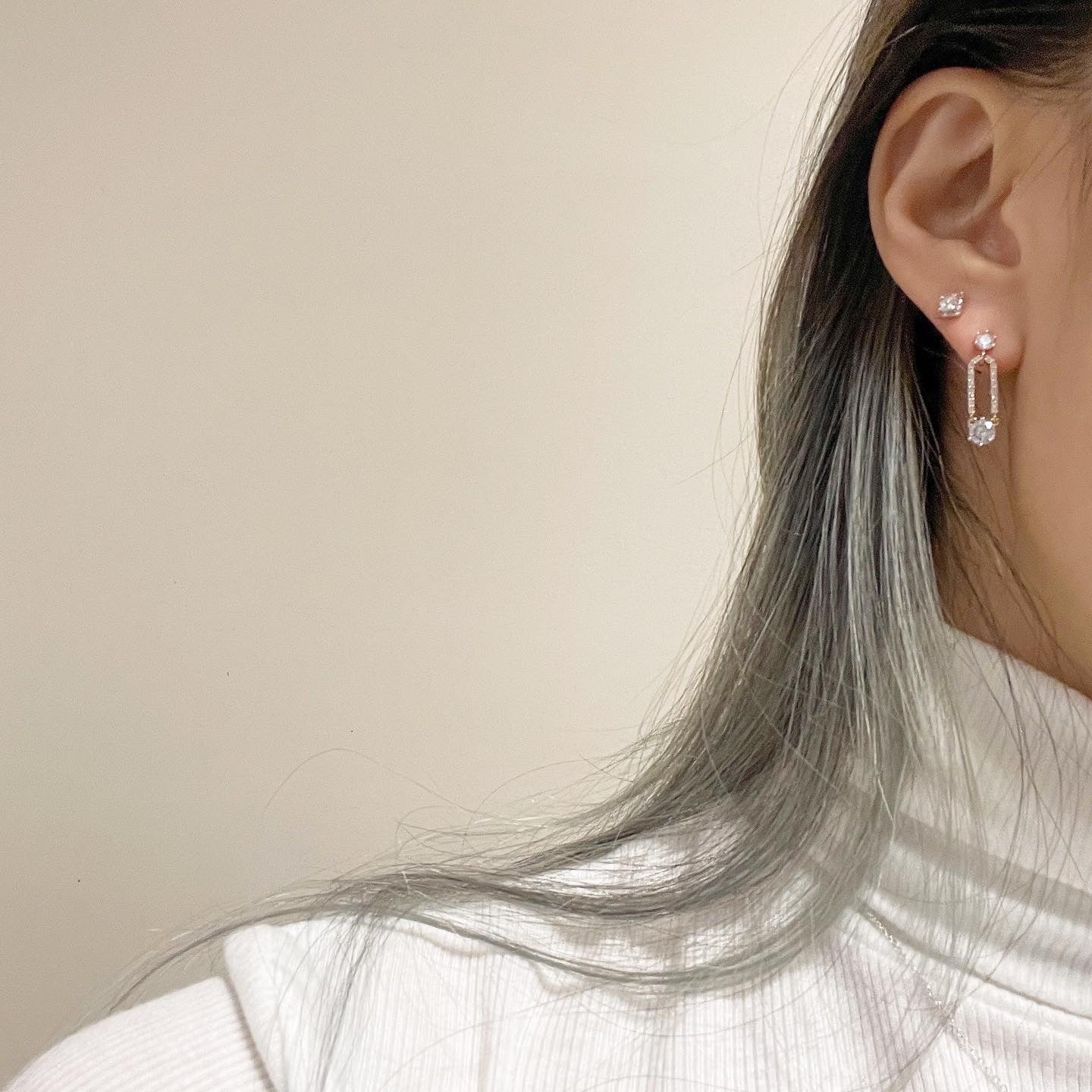 Linkle cubic earrings