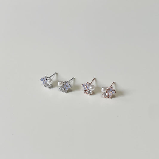 Poem stud earrings