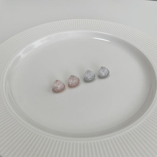 Diamond shell earrings