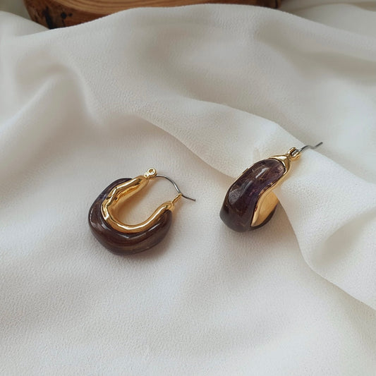 Pumpkin donut earrings