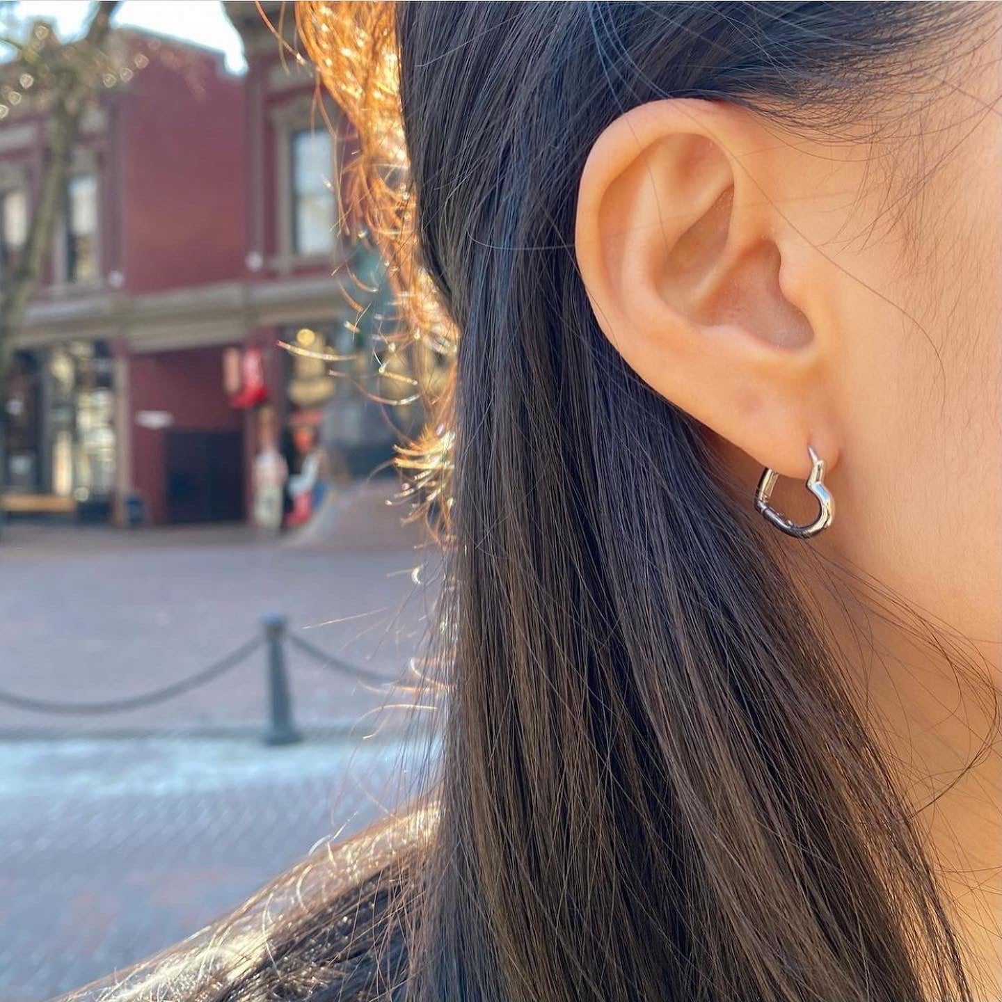 Heart one-touch earrings – Allluv jewelry