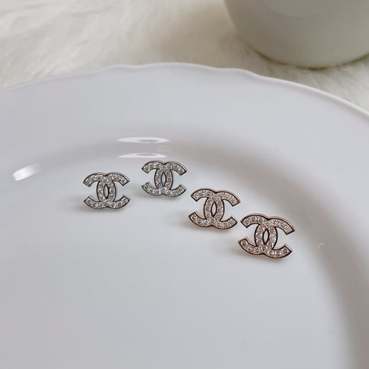 Cc bling earrings