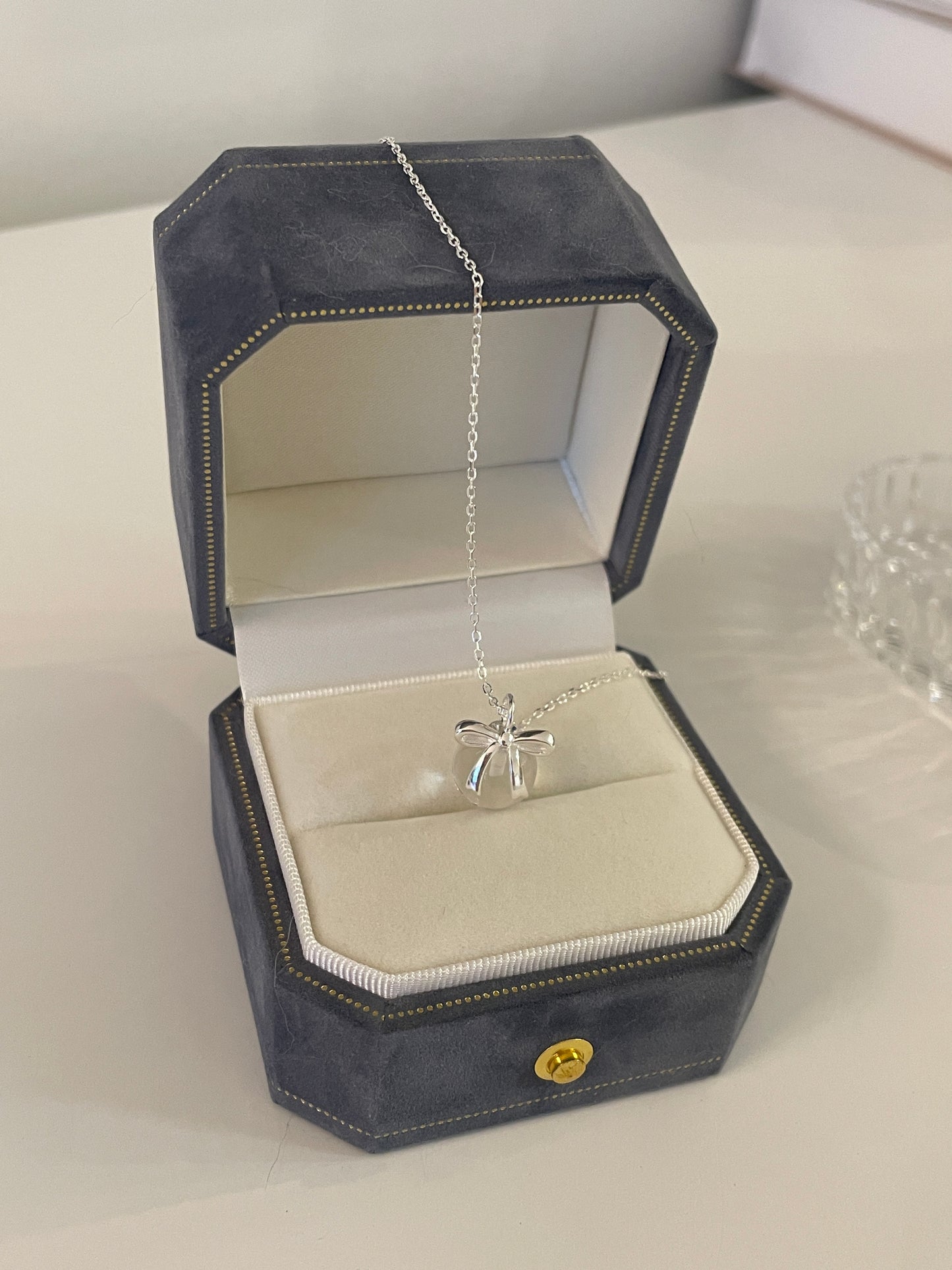 Champagne cherry necklace