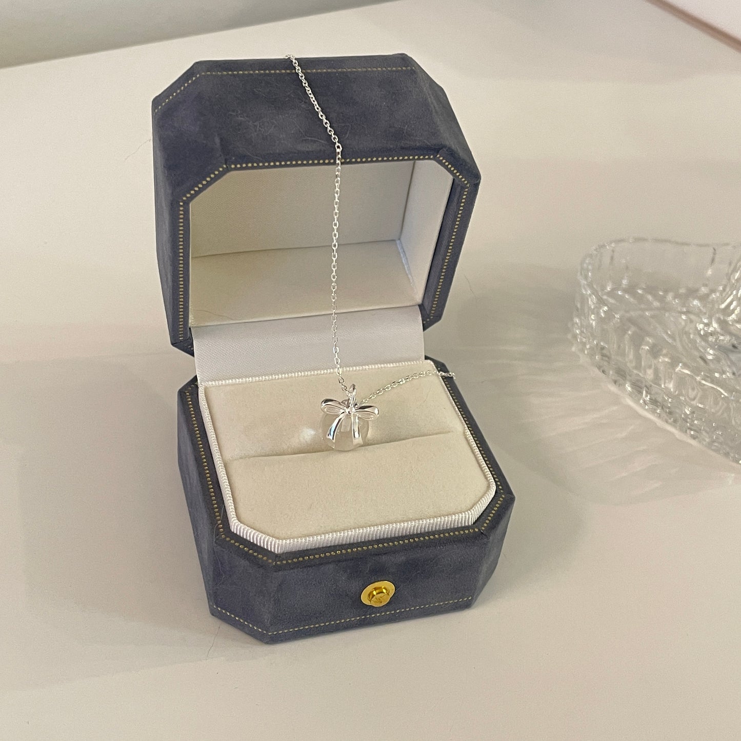 Champagne cherry necklace