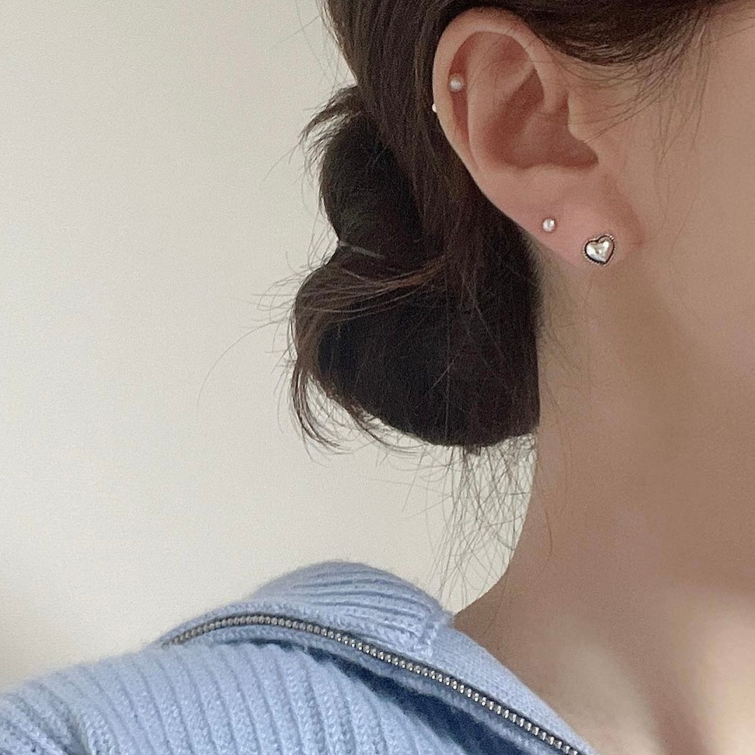 Vintage heart earrings