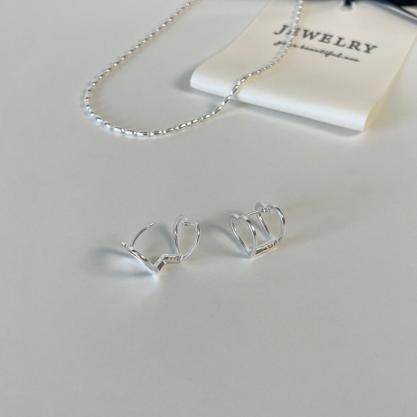 Cube heart onetouch earrings
