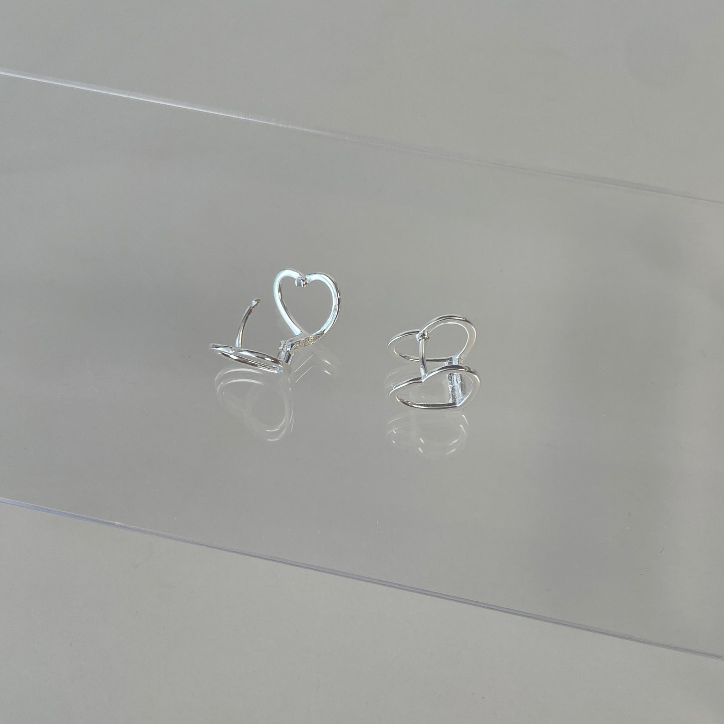 Cube heart onetouch earrings