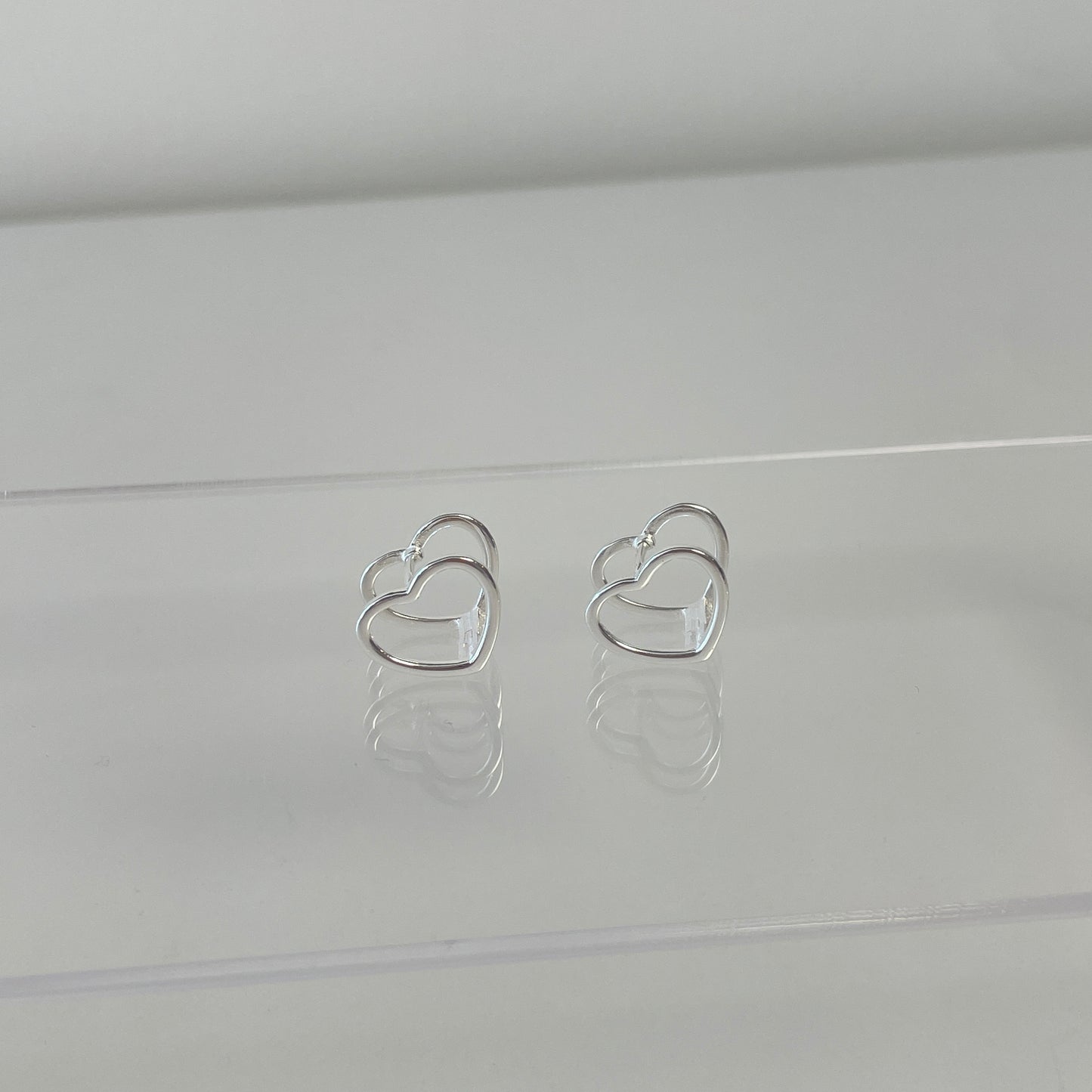 Cube heart onetouch earrings