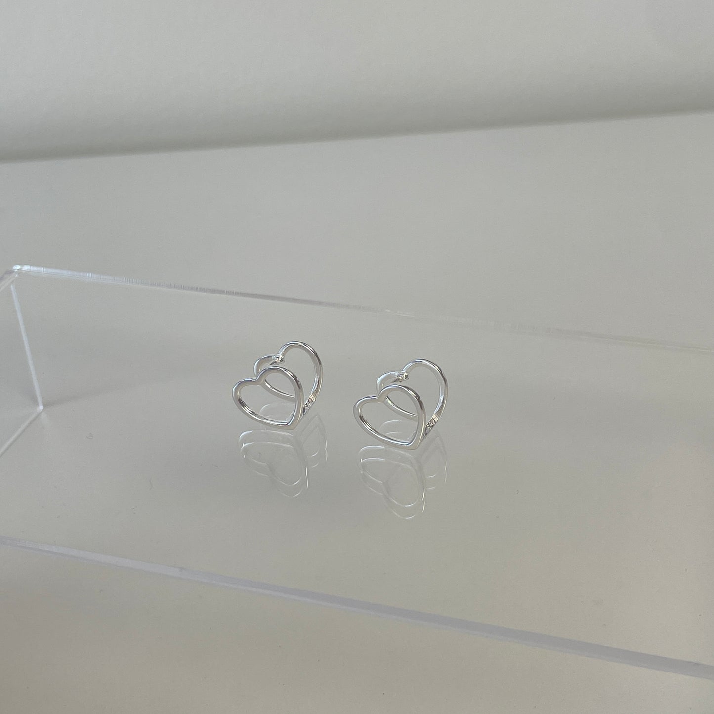 Cube heart onetouch earrings