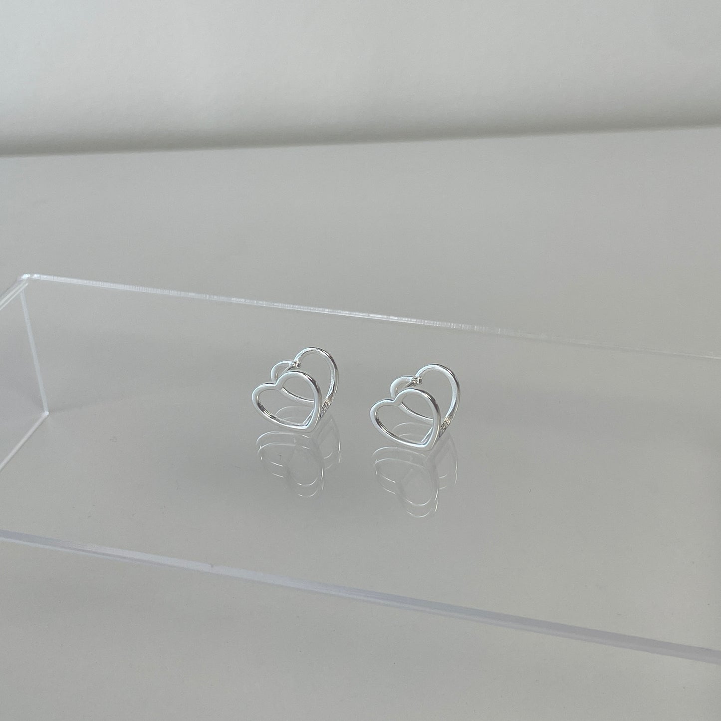 Cube heart onetouch earrings