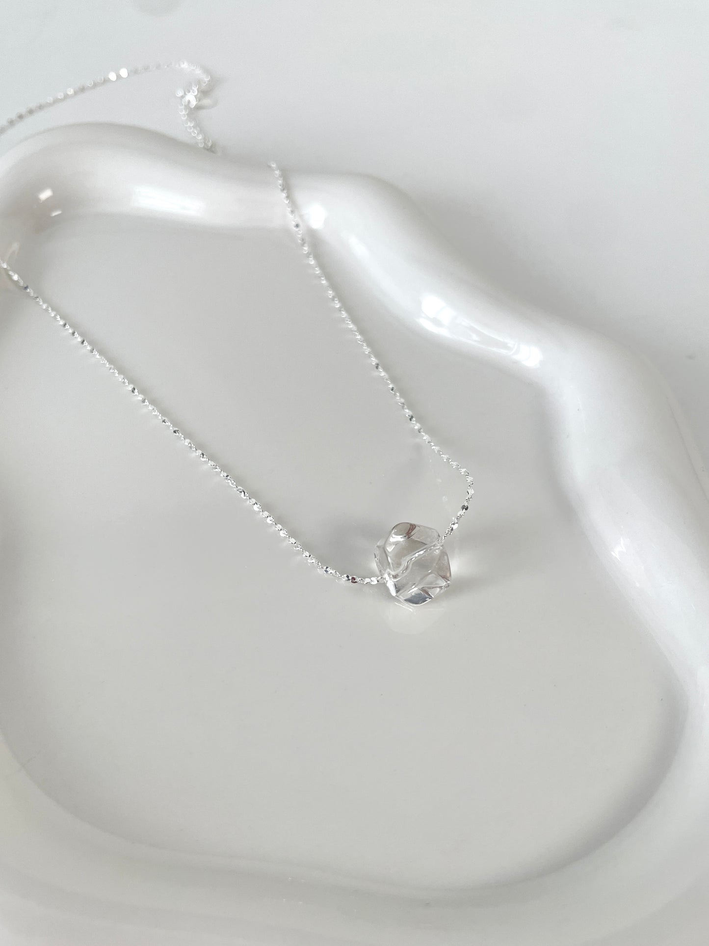 Crystal sterling necklace