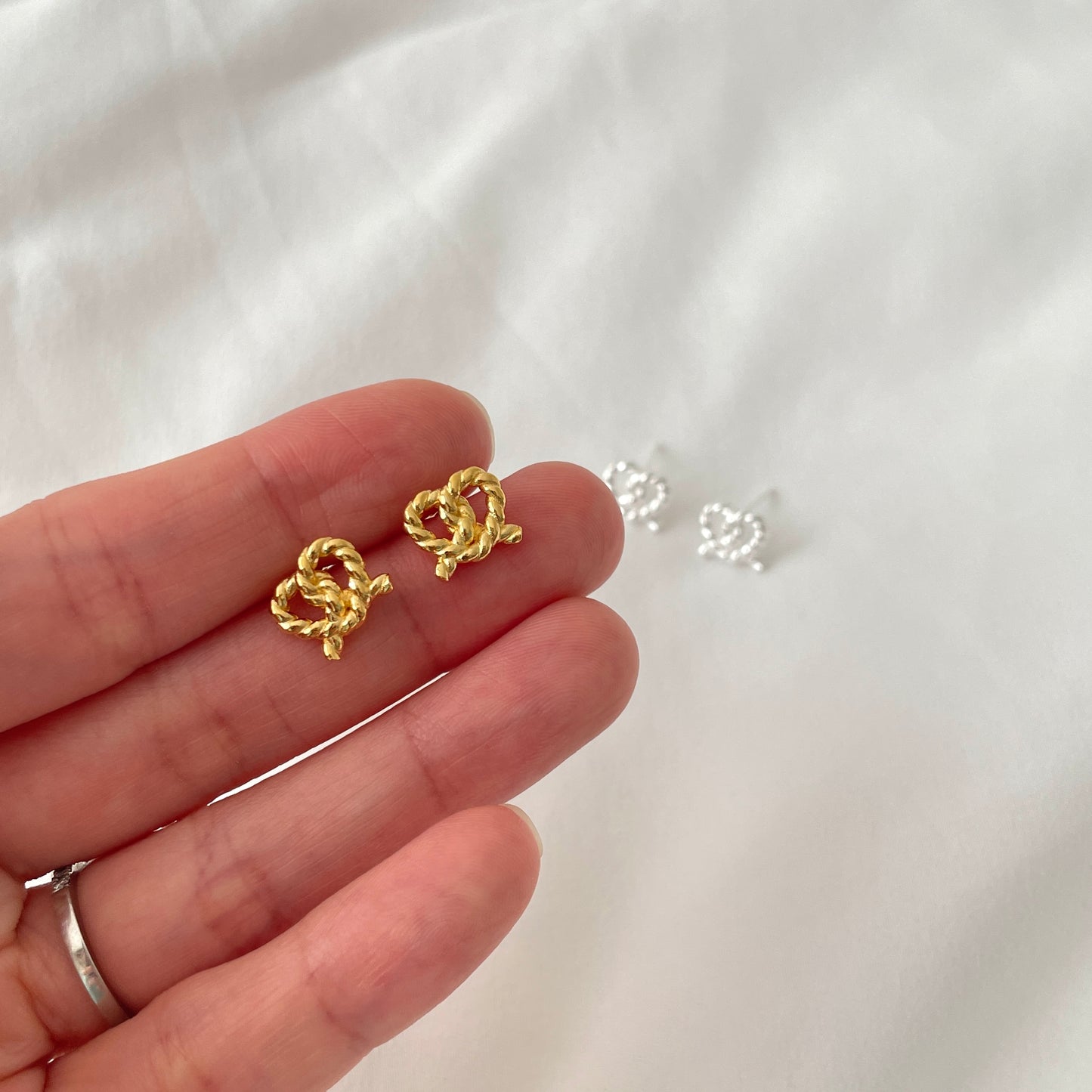 Twisted pretzel earrings