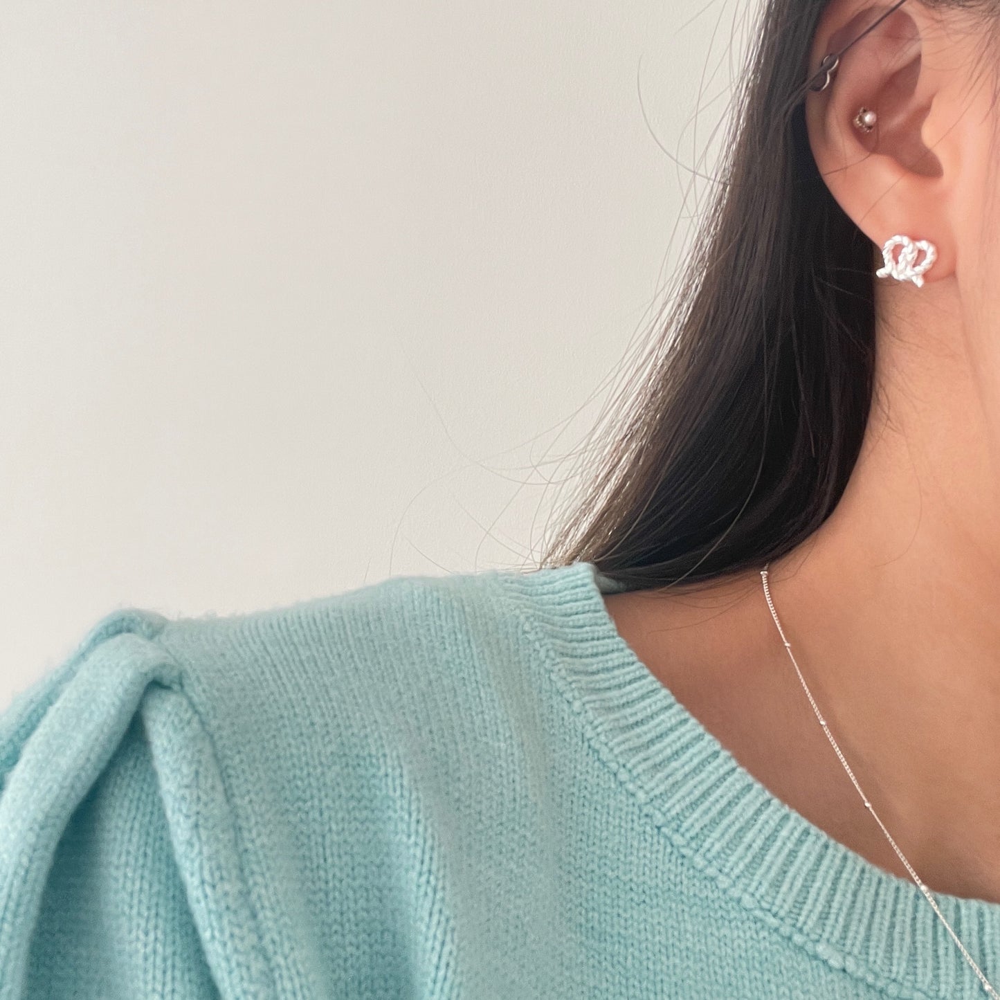 Twisted pretzel earrings