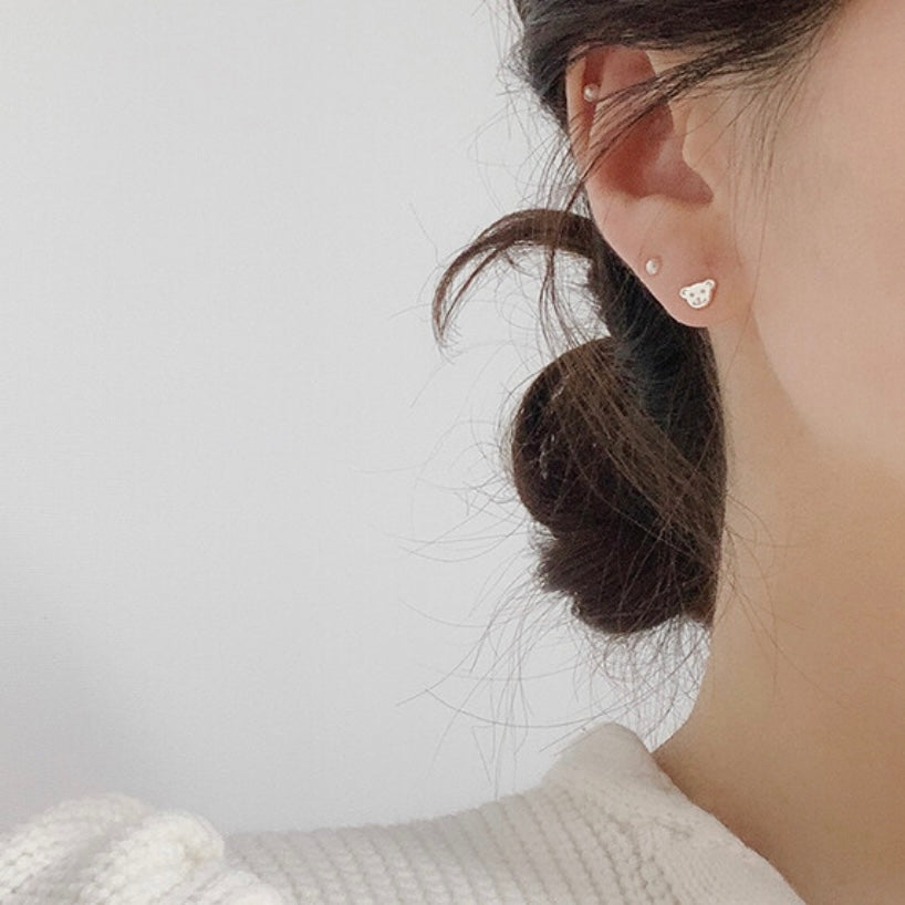 Teddy bear earrings