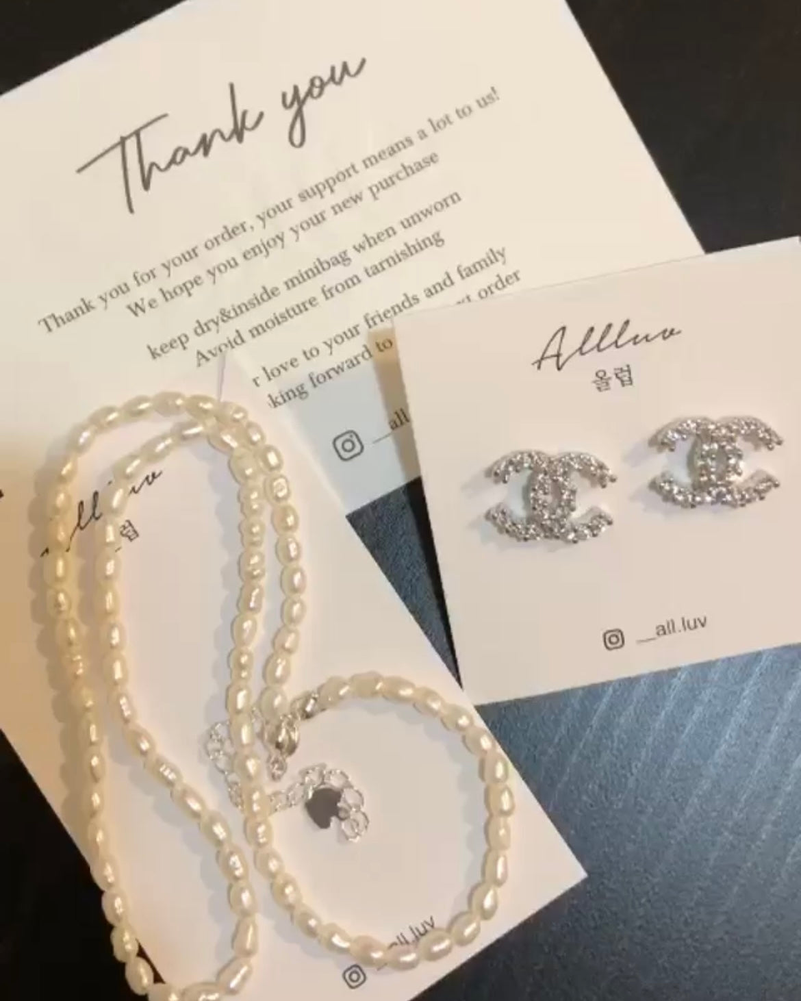 Cubic CC earrings
