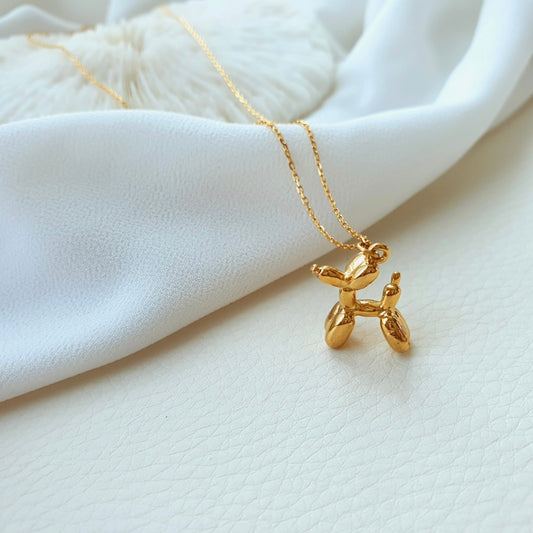 Balloon puppy necklace