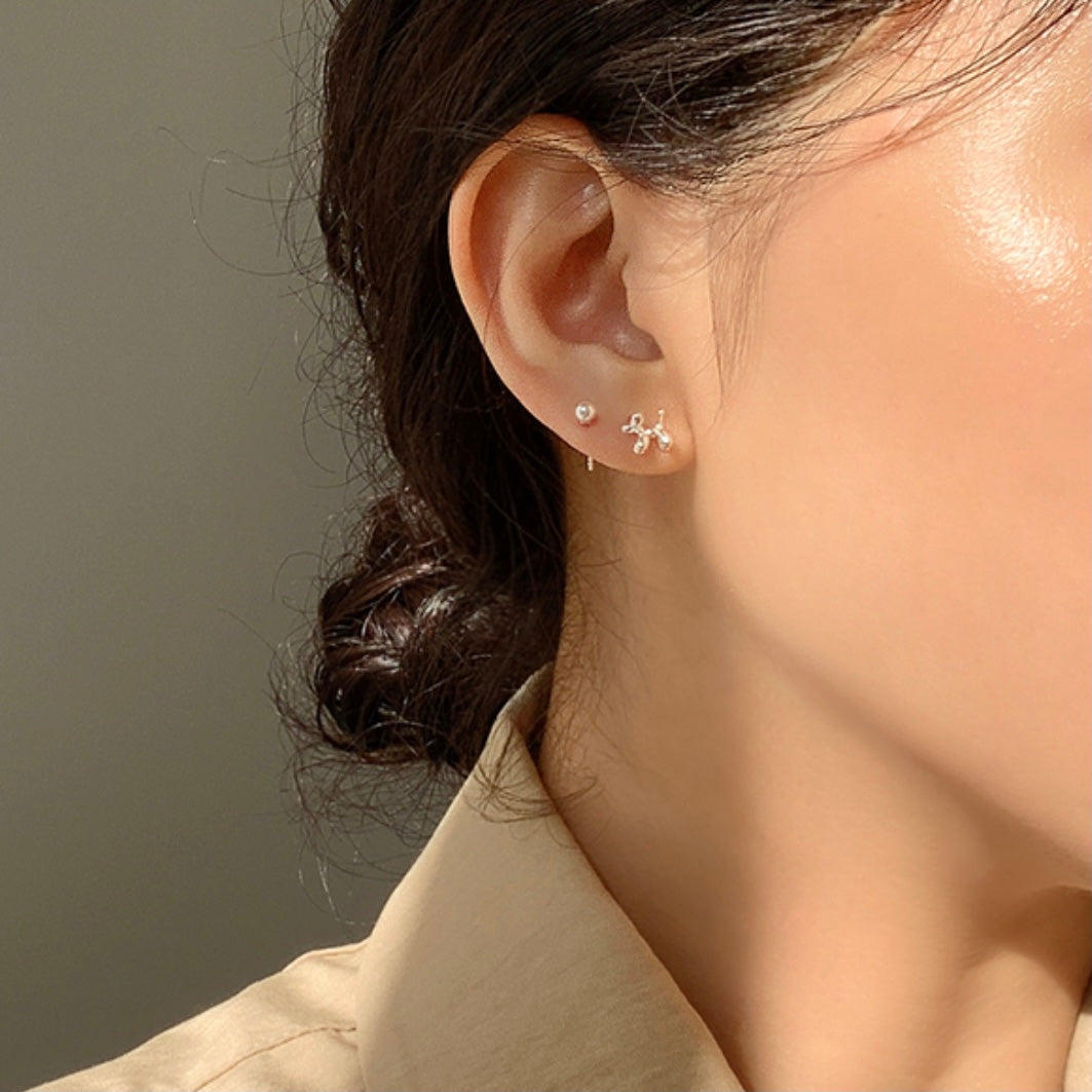 Balloon puppy earrings