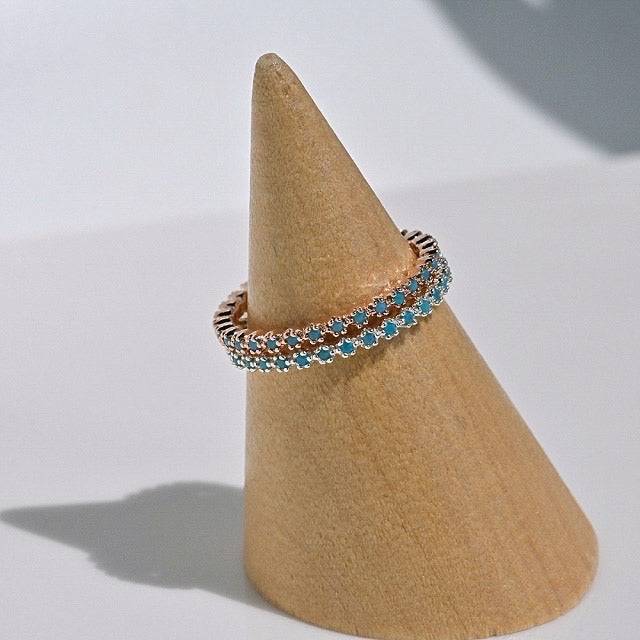 Turquoise lace ring