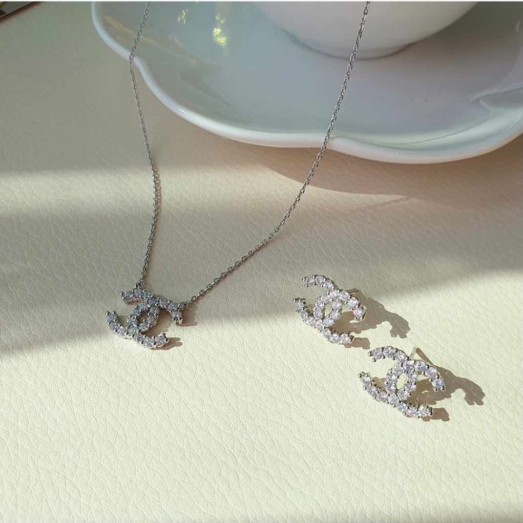 Cubic CC earrings