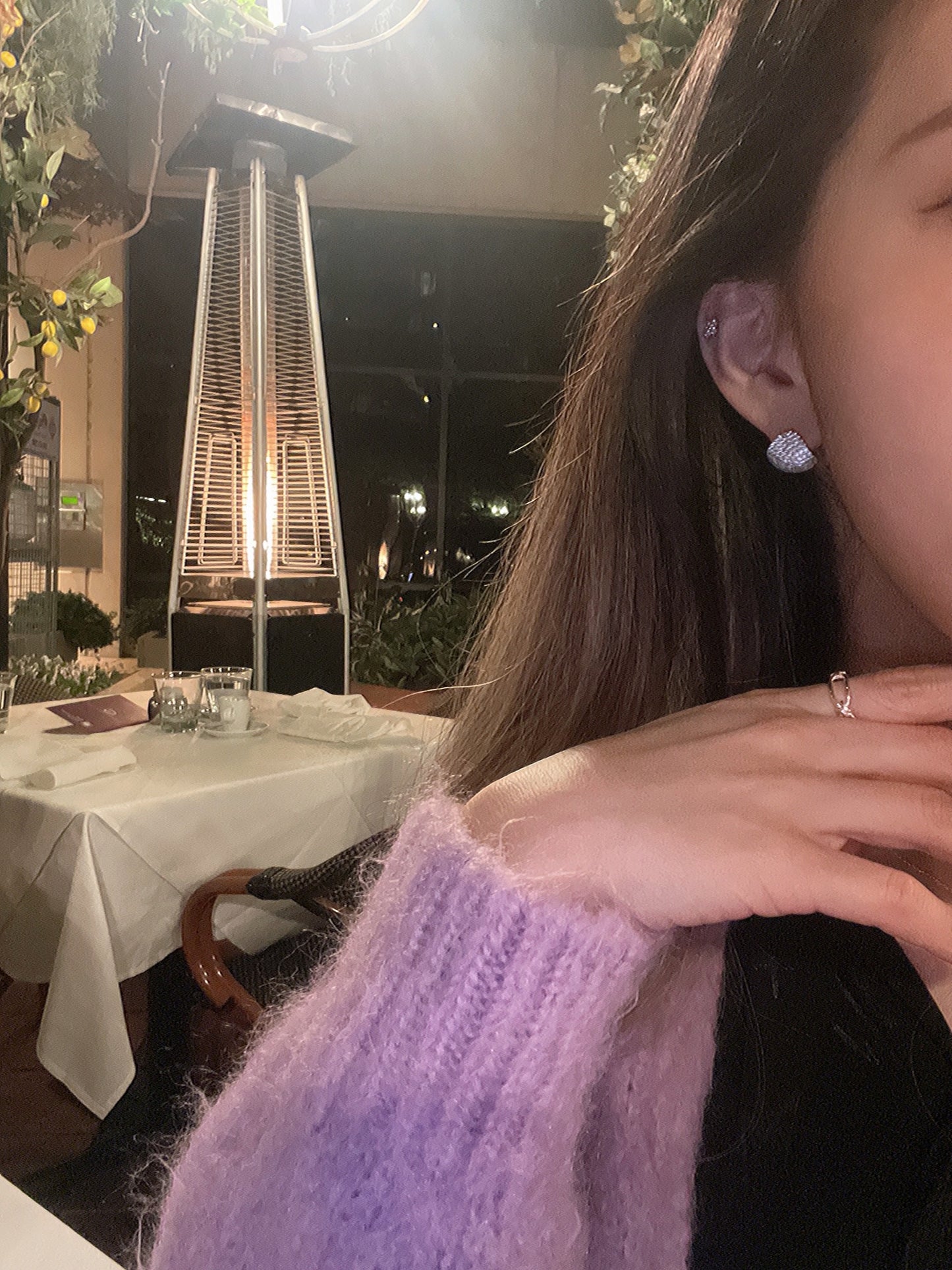 Diamond shell earrings