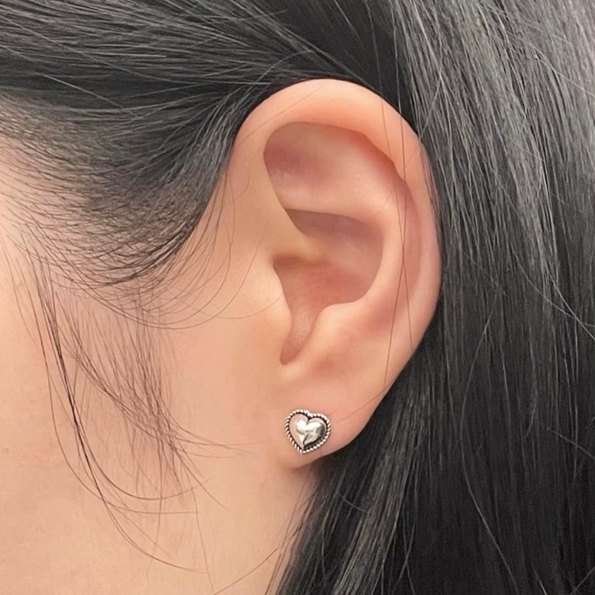 Vintage heart earrings