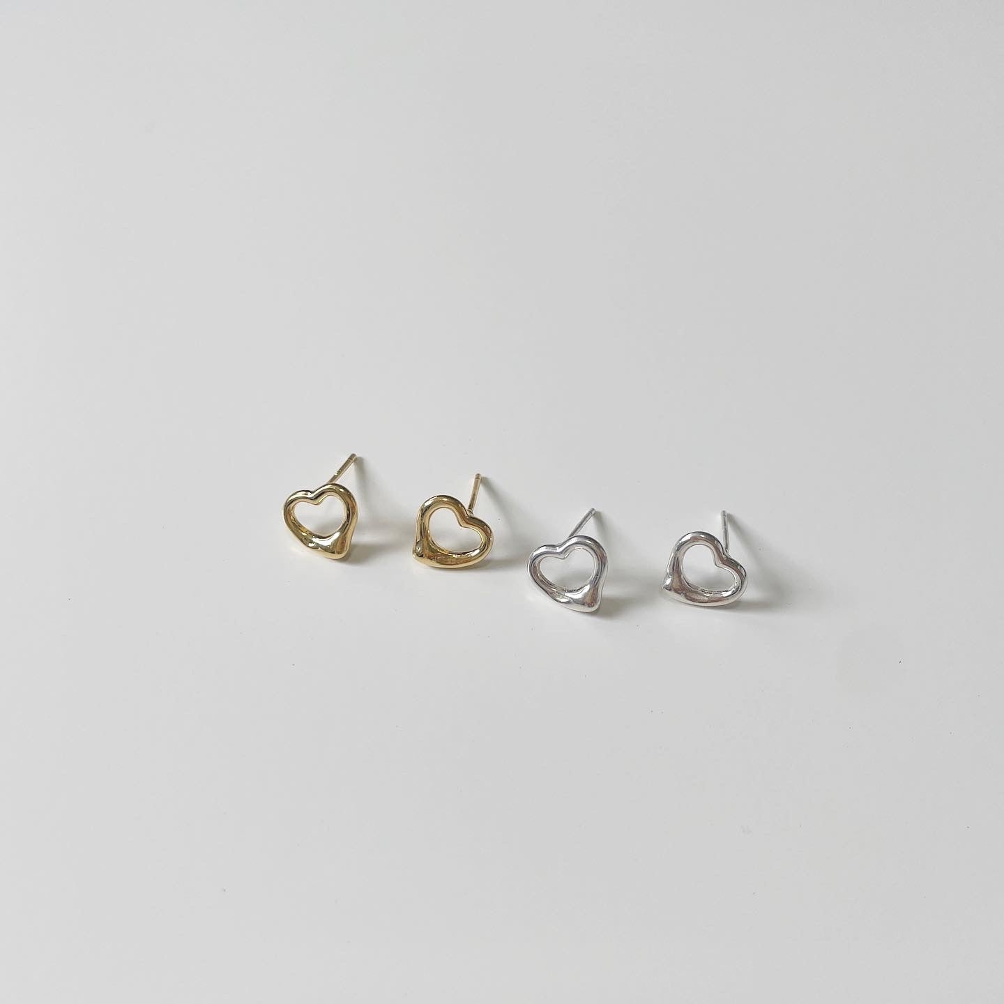 Heart candy stud earrings