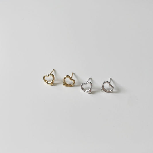 Heart candy stud earrings