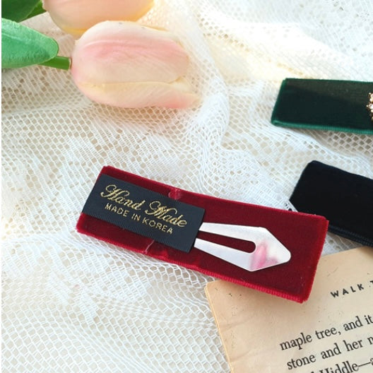 Velvet sunpearl headband & hairpin