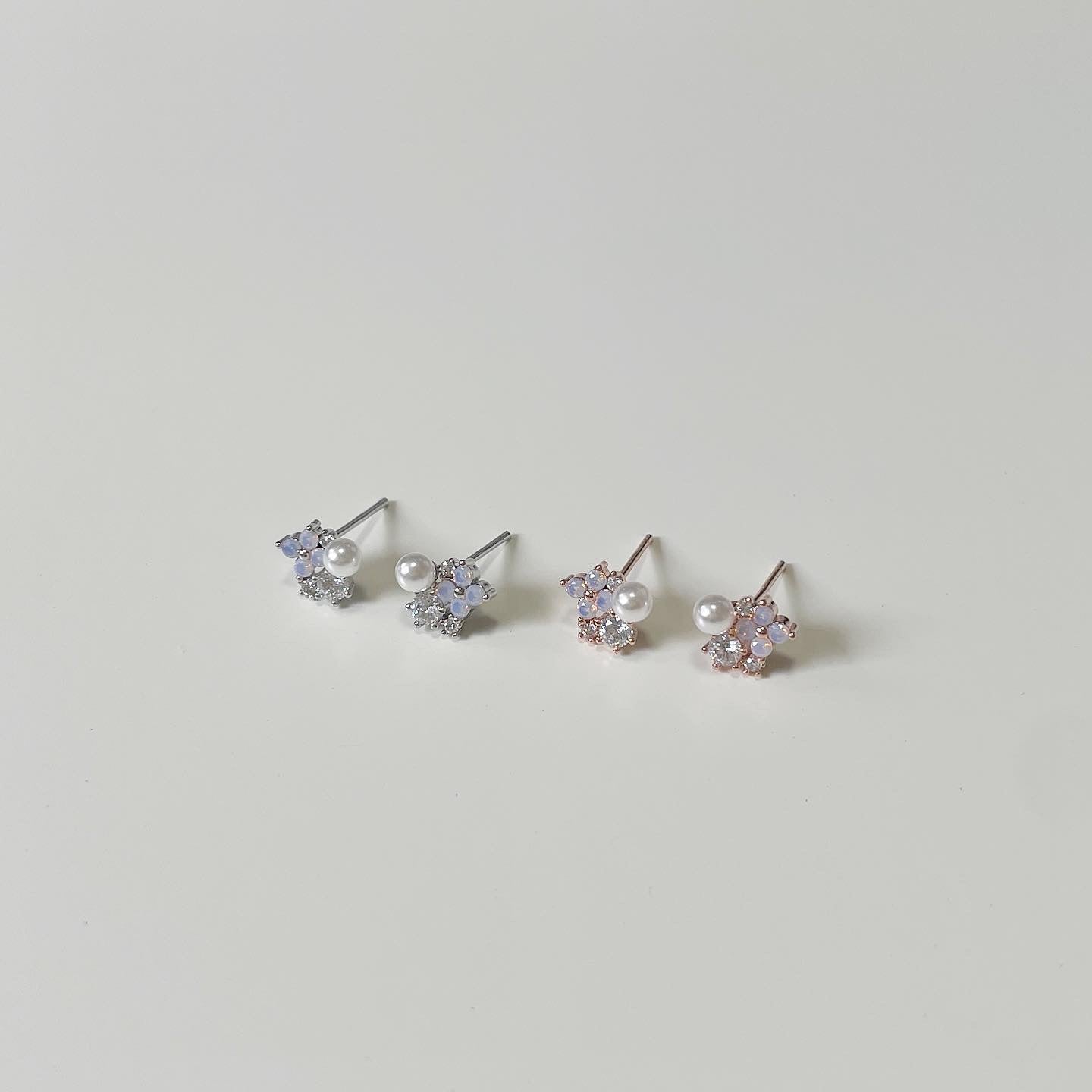 Poem stud earrings