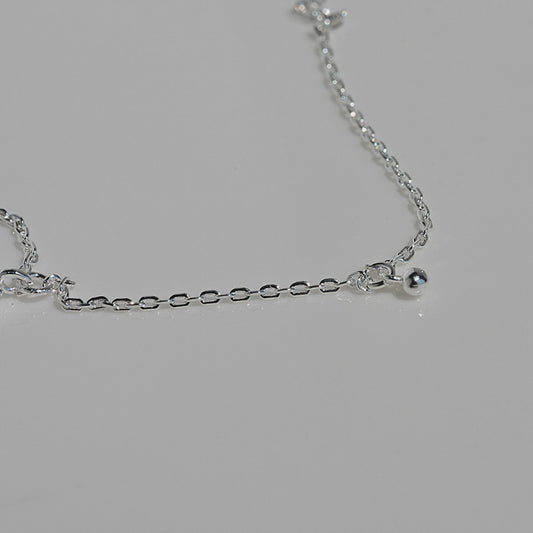 Heart charm anklet