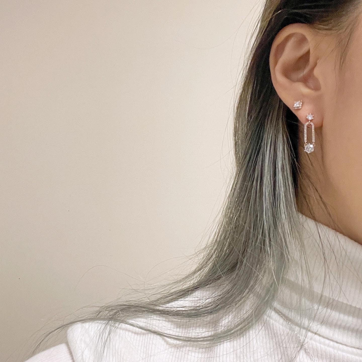 Linkle cubic earrings