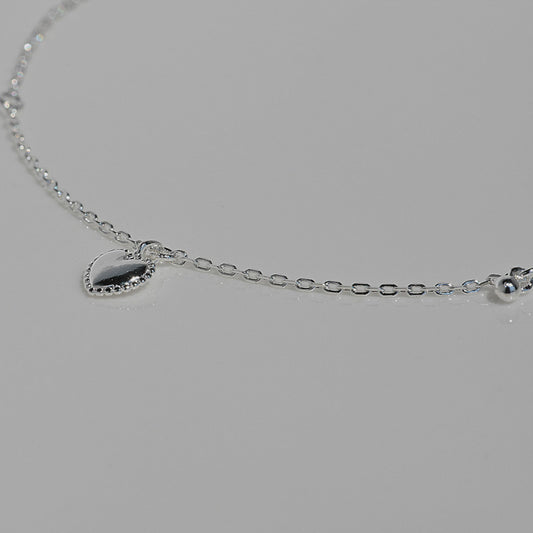 Heart charm anklet